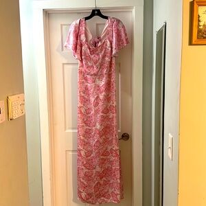 Sachin & Babi Aurora Gown, Rouge Damask Rose